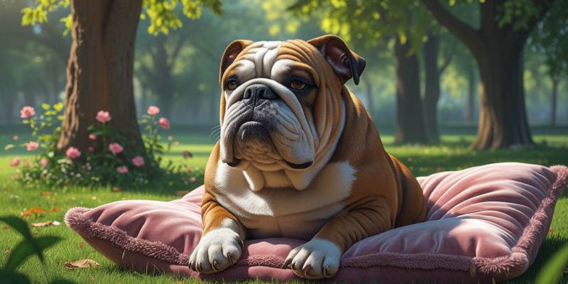 English Bulldog in park