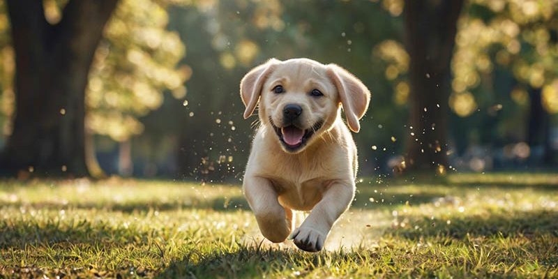 labrador retriver wolk on balls