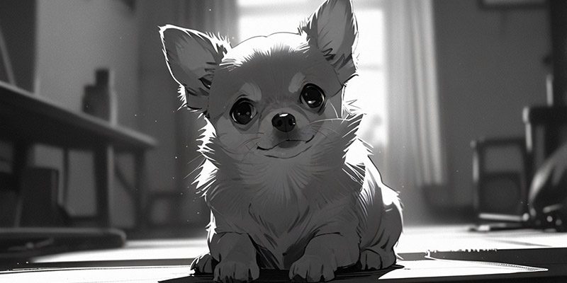 Chihuahua black/white