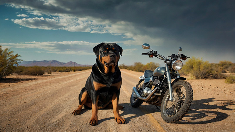 Rottweiler - for the article Motorcycle Dog Names