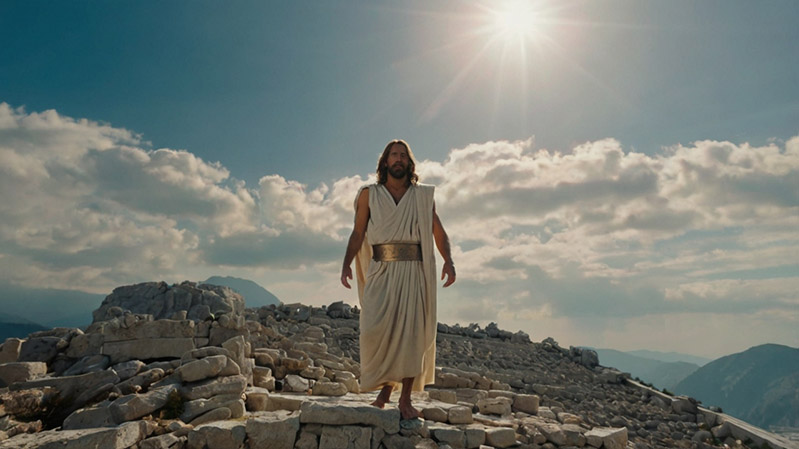 The biblical Jesus as a Greek god. For the article 