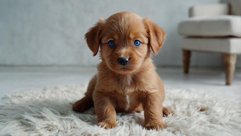blue-eyed puppy - especially for the article