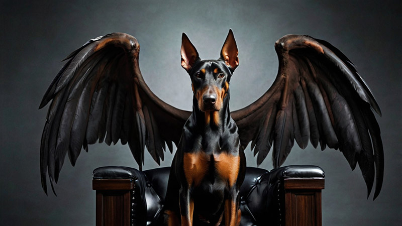 doberman like a demon