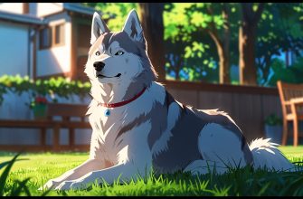 Anime style husky dog