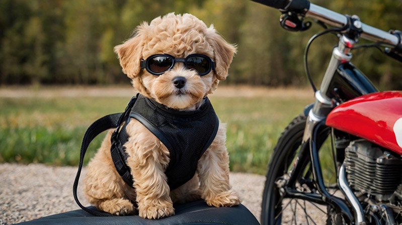 Maltipoo Biker - for the article 