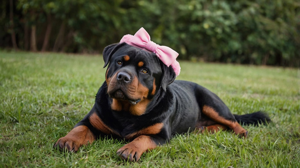 Rottweiler on the grass