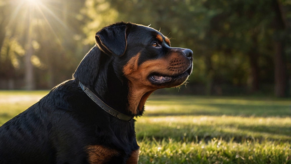 Black rottweiler