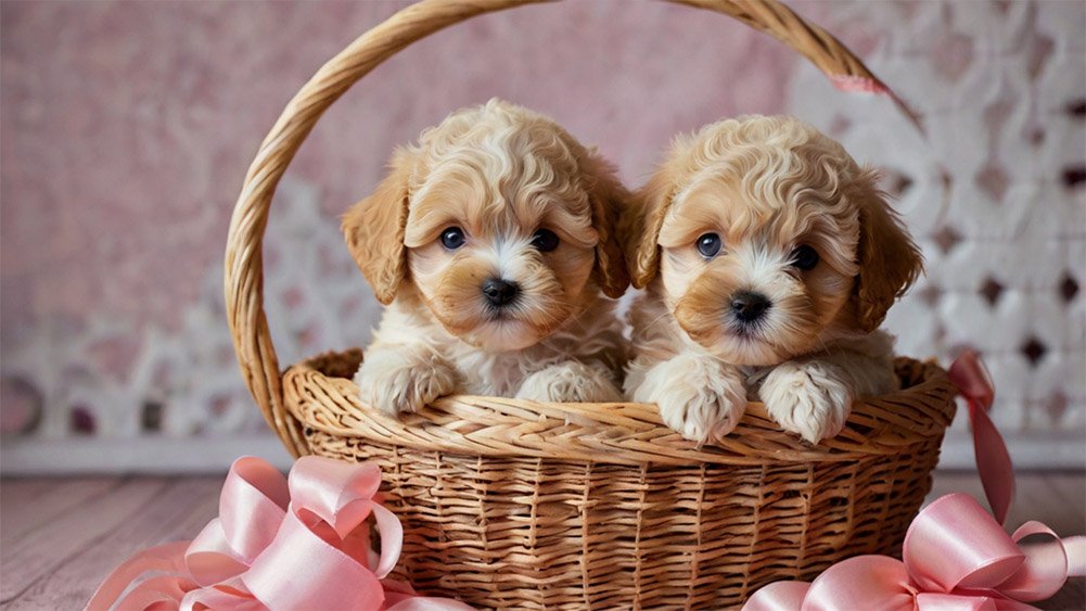 two girl puppy Maltipoo