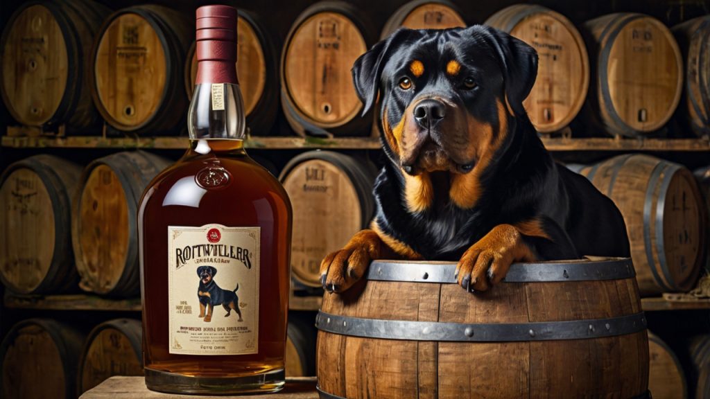 Rottweiler Whiskey - dog names inspired by this drink.