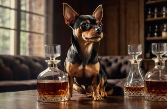 Toy Terrier and whiskey - logo