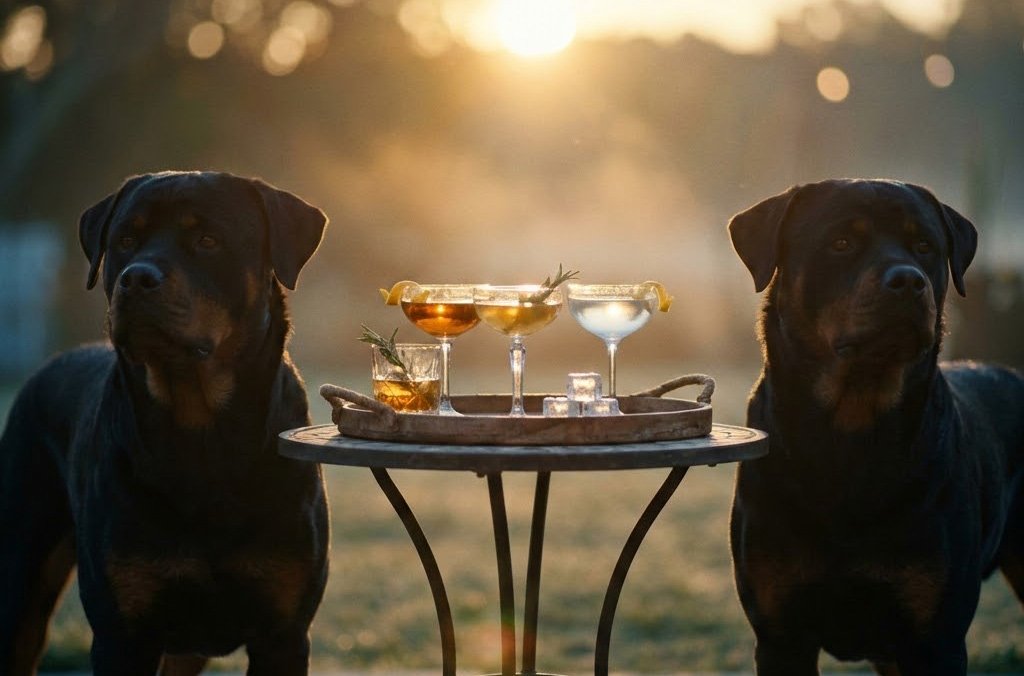 Rottweilers suit the names of classic alcoholic cocktails