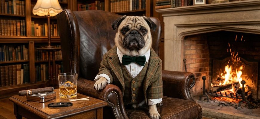 Pug in a suit - for the article 